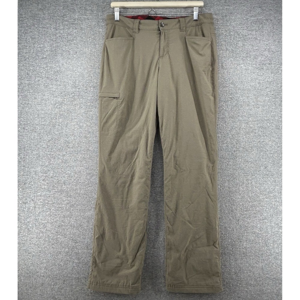 Eddie Bauer Travex Fleeceβ Lined Pants Women Size 8 Beige Casual Outdoor